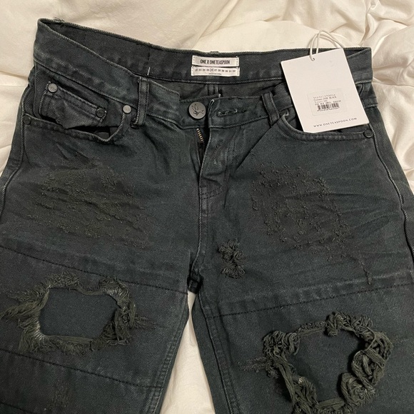 ONE TEASPOON Awesome Baggies Distressed Tapered Relaxed Fit Jean sz 26 - Picture 3 of 5